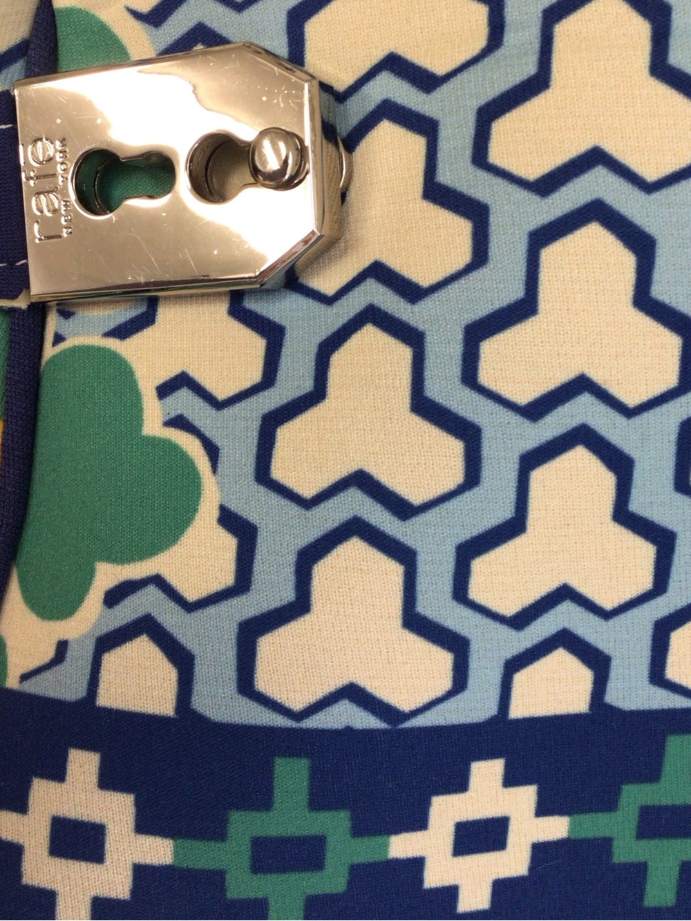 Rafe Blue Patterned Tote Bag with Tassel - Picture 6 of 14